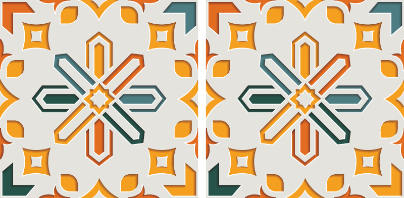 Encaustic cement csempe falmatrica - TenStickers