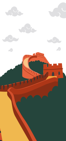 Sticker huawei Diseño de la gran muralla china - TenVinilo