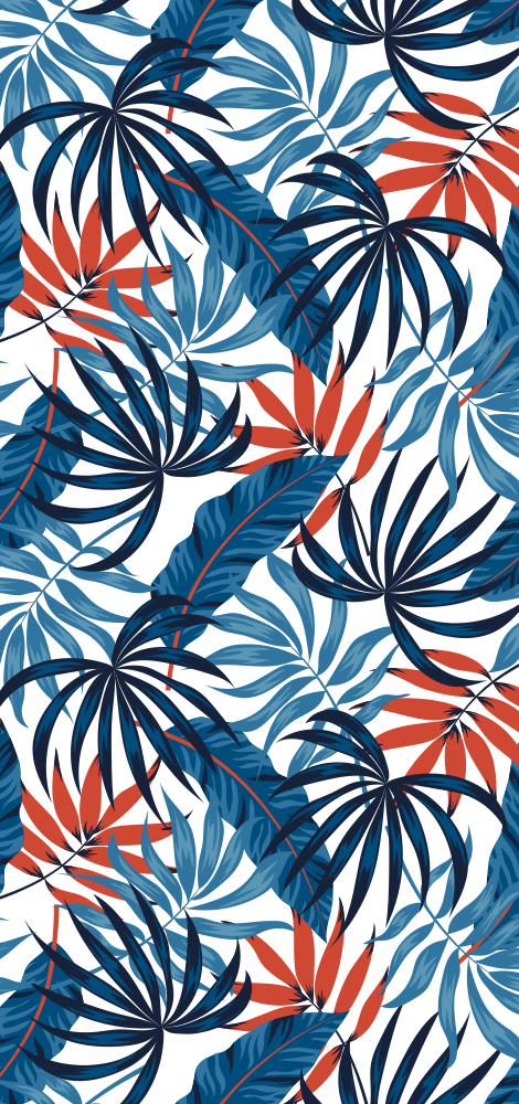 Pegatina huawei patrón de hojas tropicales - TenVinilo