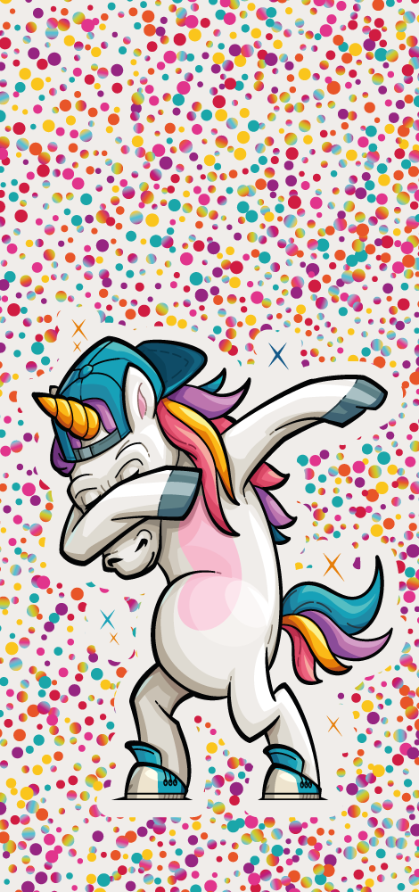 Glitrende enhjørning dubbing huawei klistermærker - TenStickers