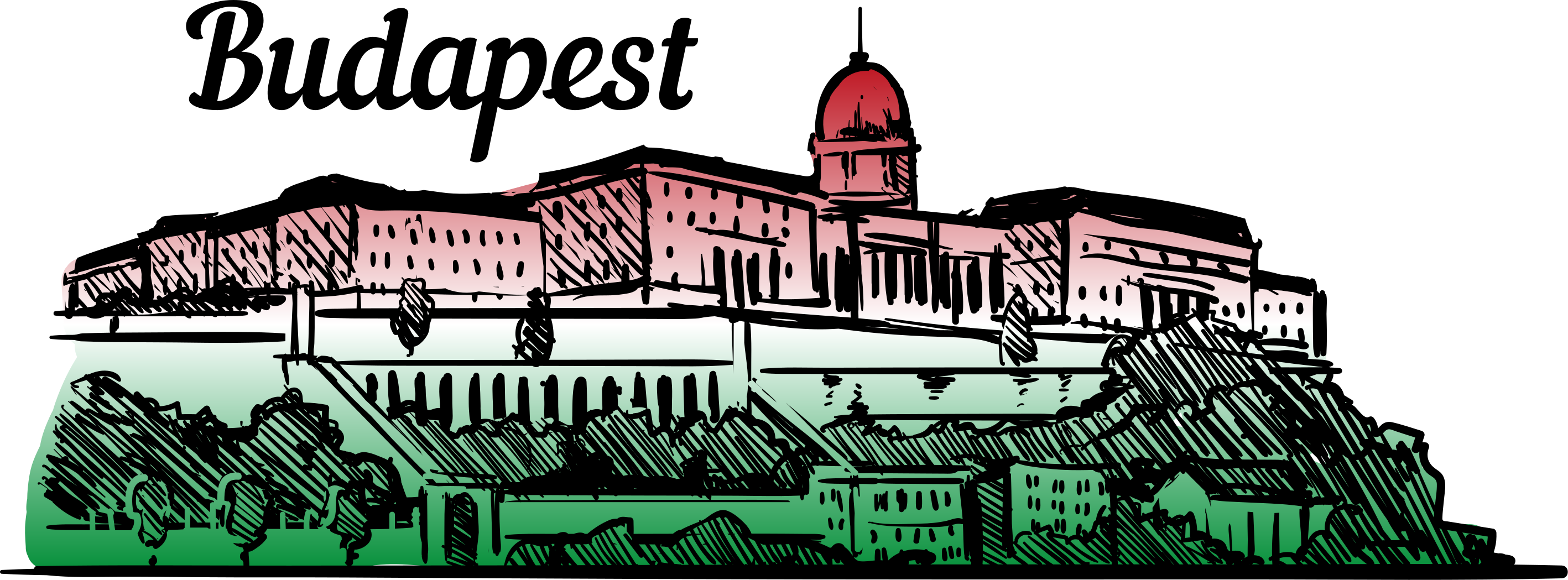 Lánchíd budapest skyline fal matrica - TenStickers