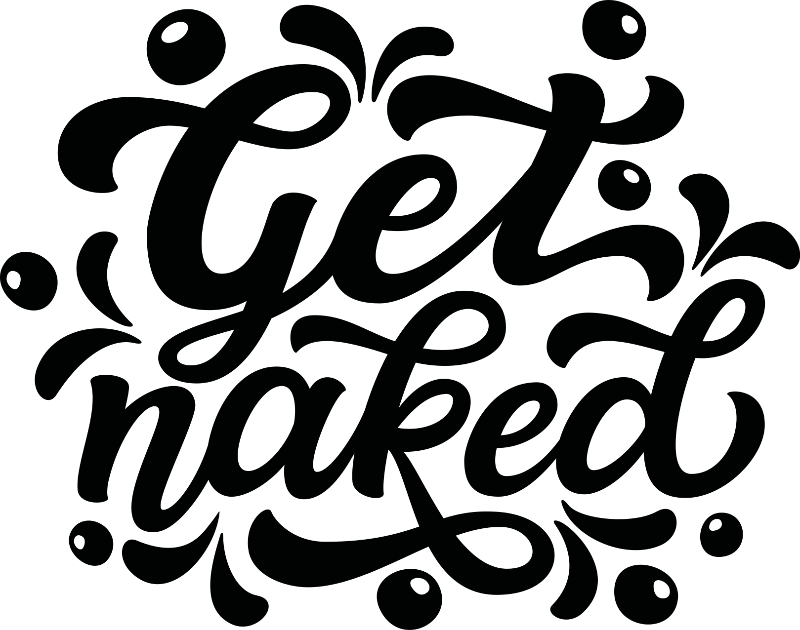 得到裸浴文字浴室墙贴 - TenStickers