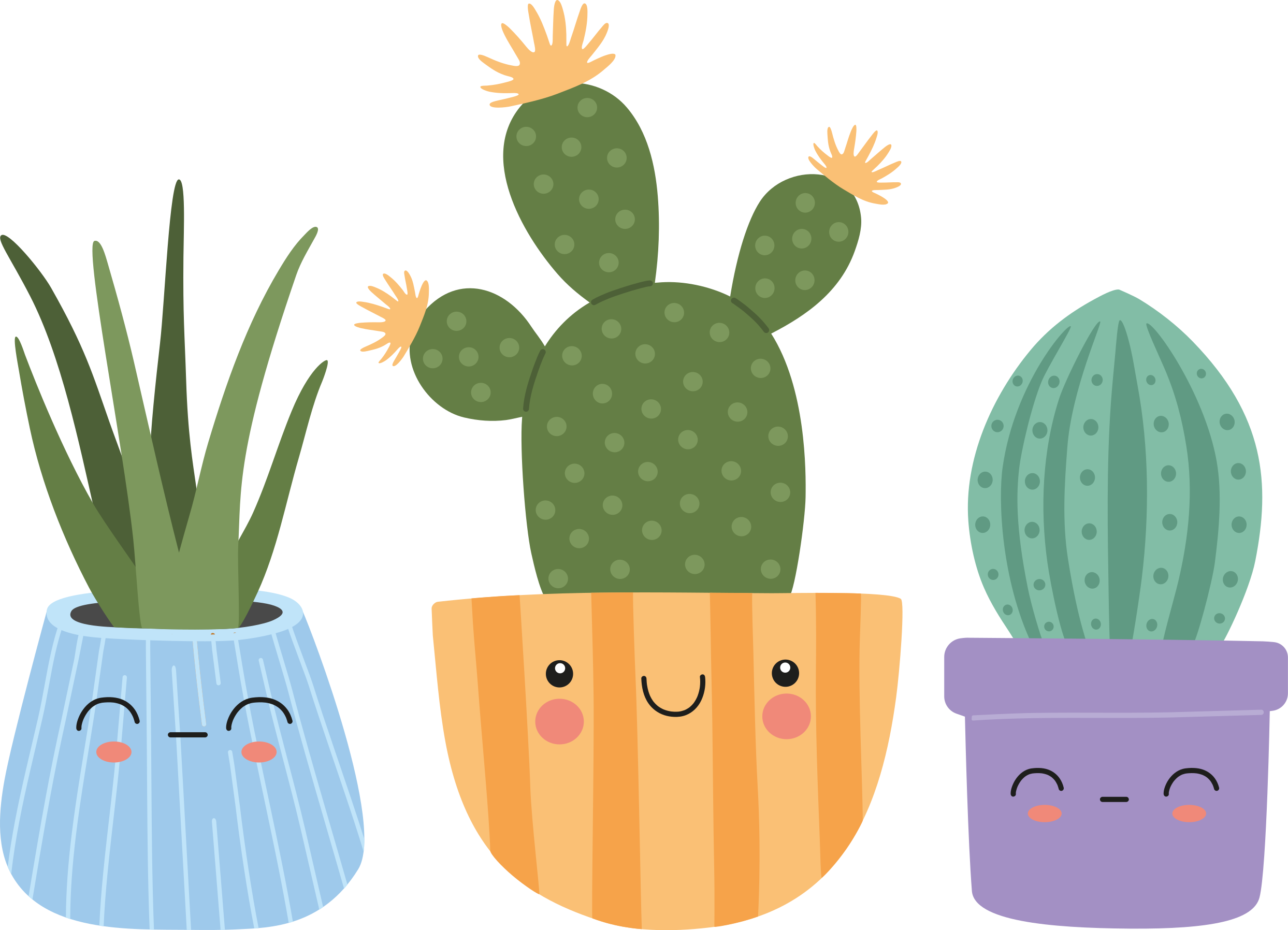 Cactus kawaii  Arte com cactos, Cactos desenho, Adesivos bonitos