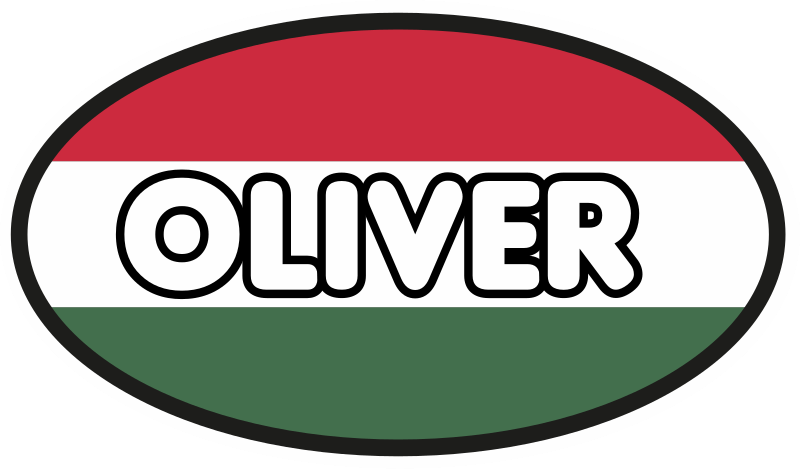 Névvel ellátott magyar zászló testreszabható matrica - TenStickers