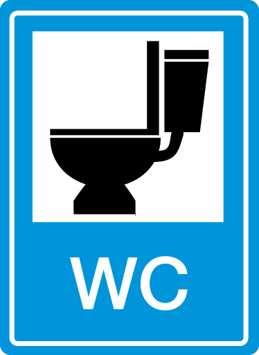 Toilet Stickers WC Sign