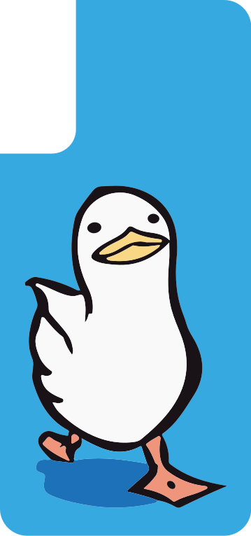 스웨기 워킹 오리 아이폰 데칼 - TenStickers