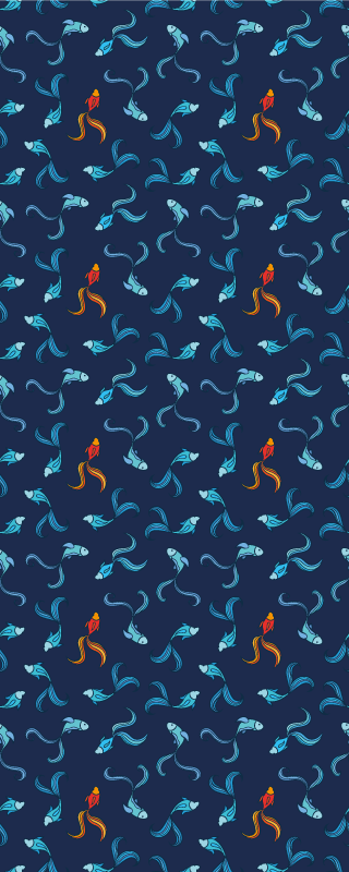 Adesivo per frigo Uno su mille pesce arancione - TenStickers