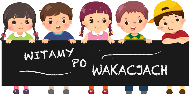 Naklejka na ścianę edukacyjne Witamy po wakacjach - TenStickers