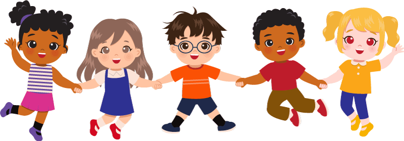 Naklejka na ścianę Szczęśliwe dzieci trzymające - TenStickers