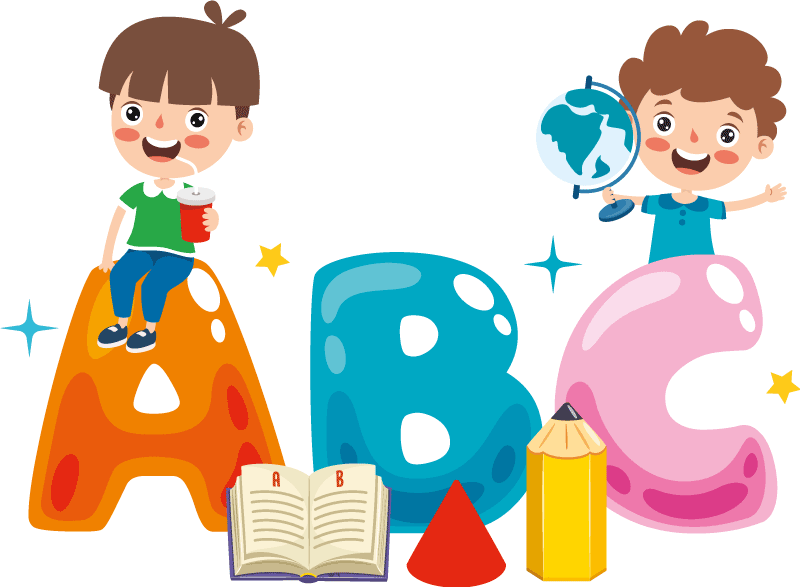 Naklejka na ścianę Szczęśliwe dziecko alfabeta - TenStickers