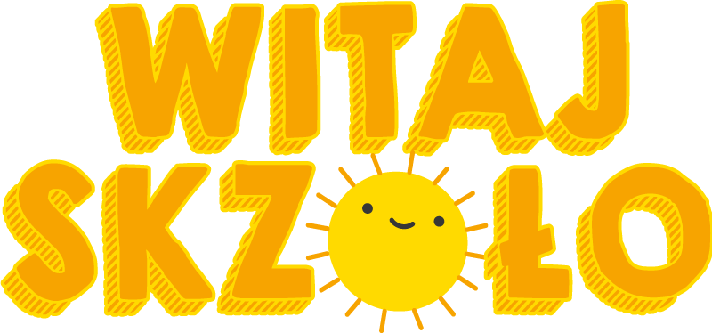 Naklejka na ścianę edukacyjne Witaj szkoło ze słońcem - TenStickers