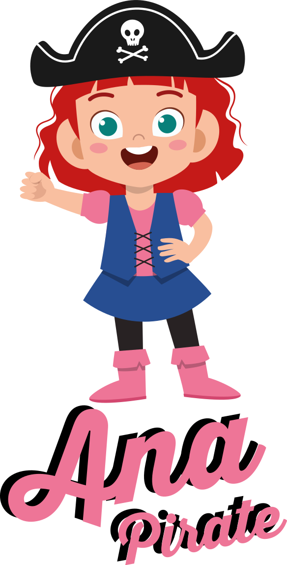Korsan kız çocuk çıkartması çizimi - TenStickers