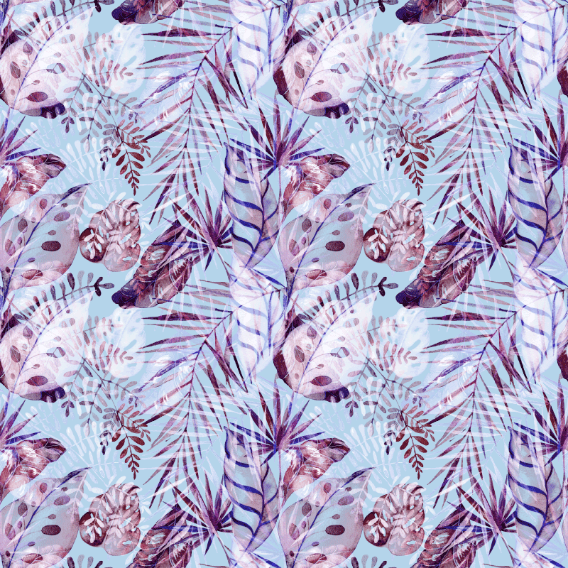 Naklejka na meble Projekt roślin w kolorze niebieskim - TenStickers