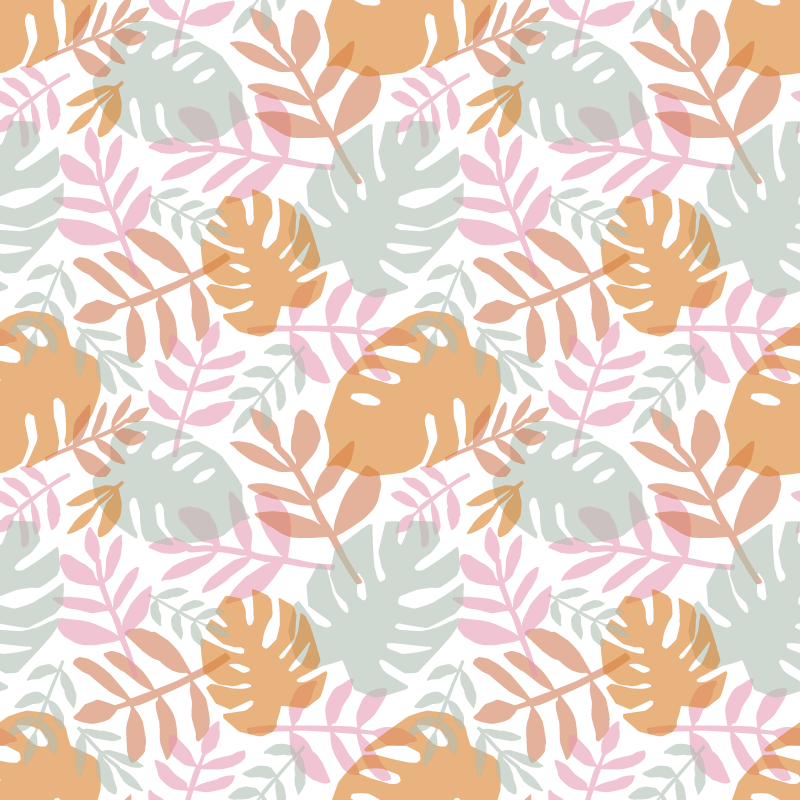 Autocolantes para móveis Desenho de folhas coloridas - TenStickers