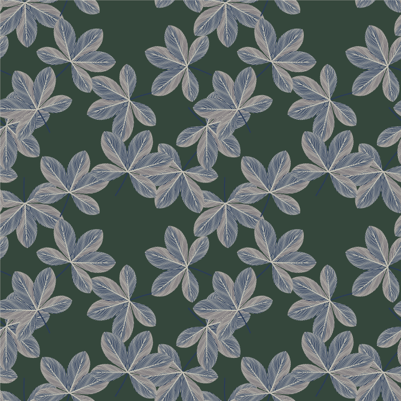 Autocolantes para móveis Desenho de folhas escuras - TenStickers