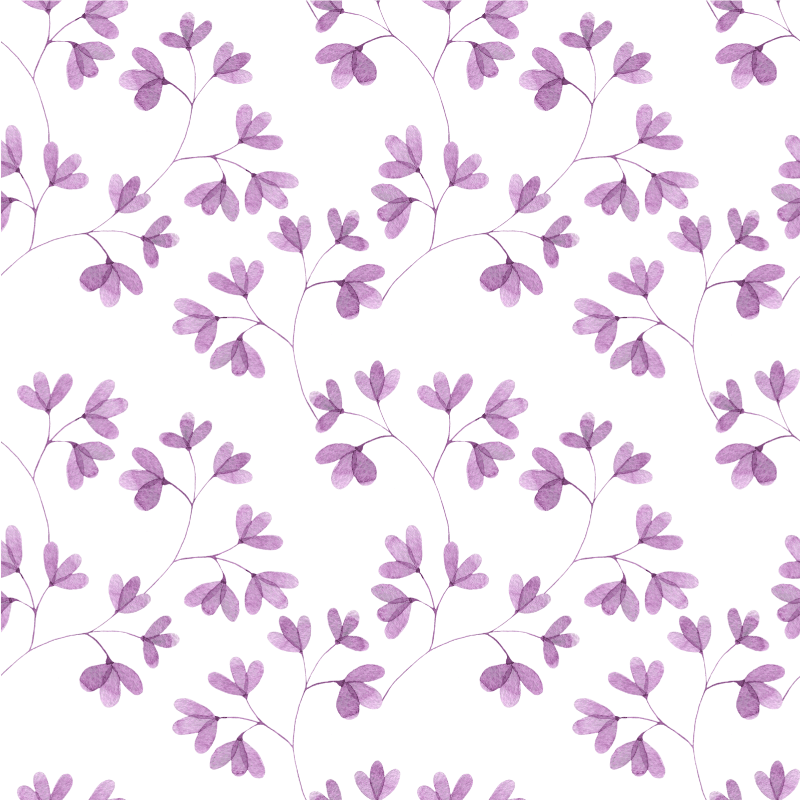 Pink design of leaves decal for furniture - TenStickers