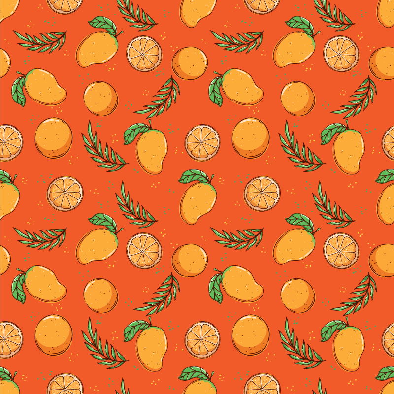 Samolepky na nábytek s oranžovým ovocem - TenStickers