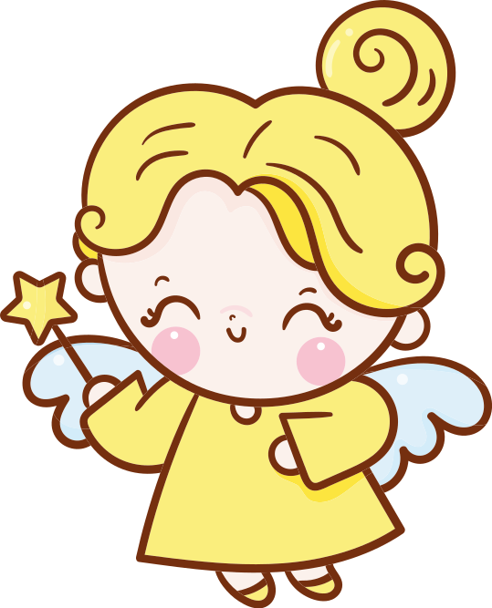 Krásna víla so štítkom žltých šiat - Tenstickers