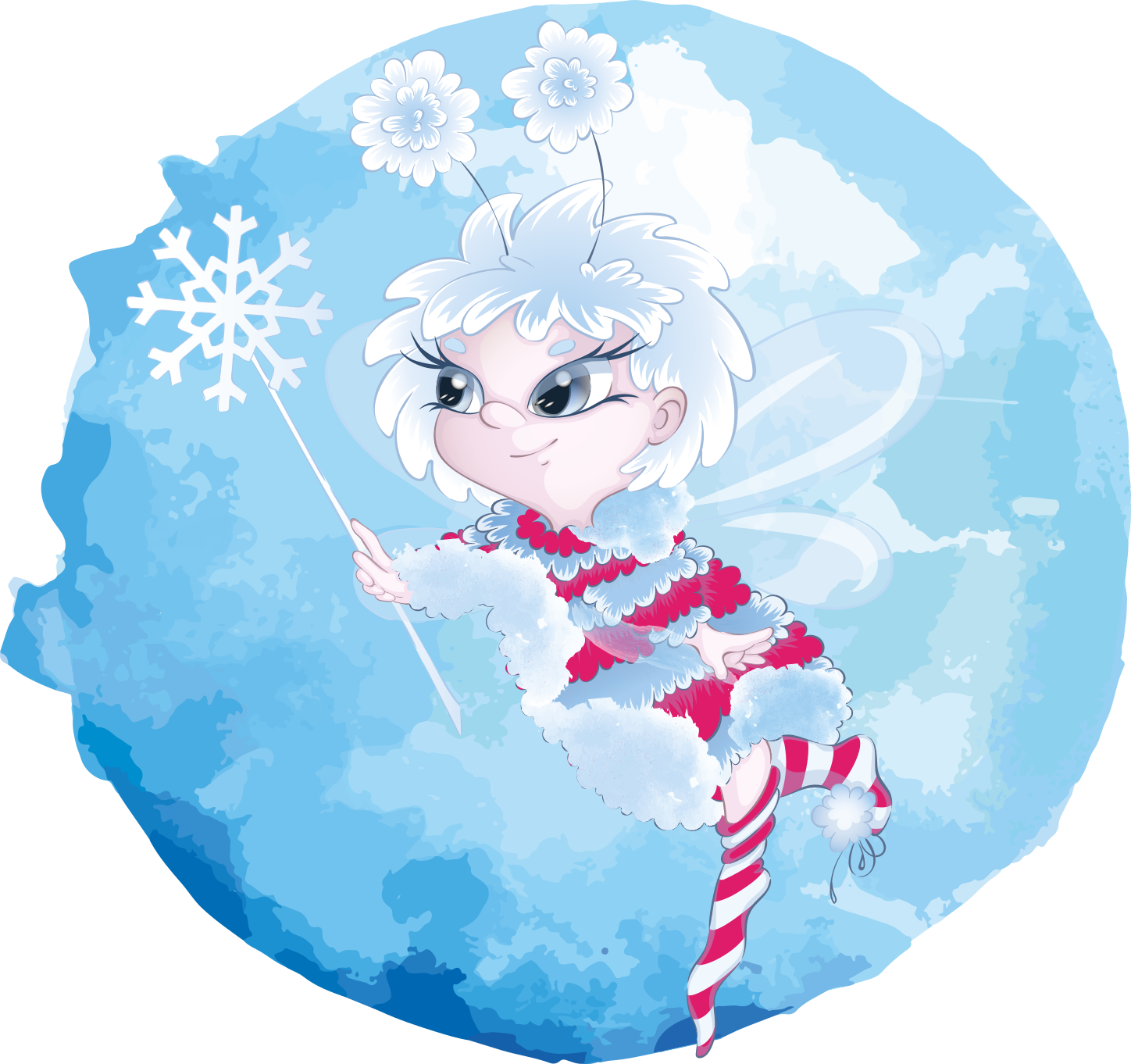 Ledová víla ilustrace pohádka obtisk - TenStickers