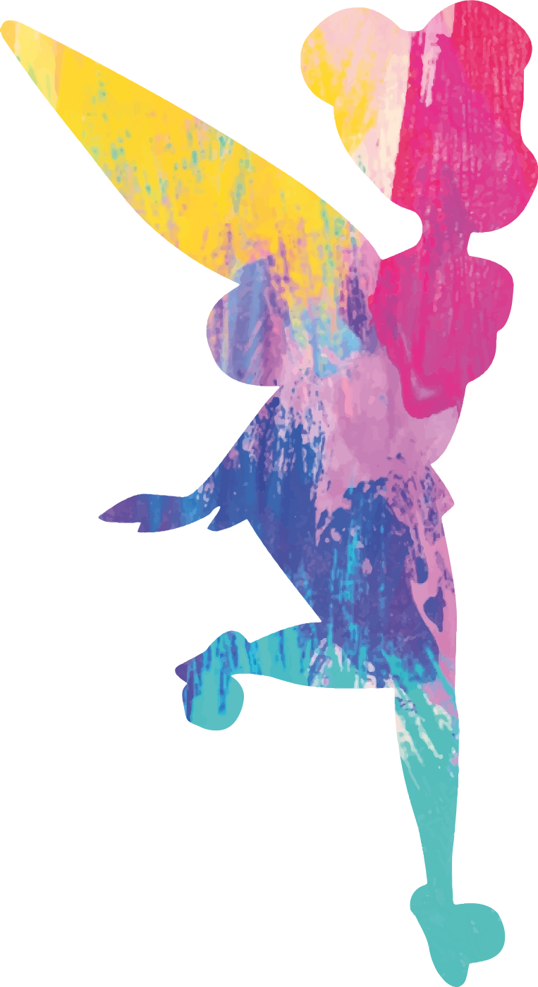 Colorful famous fairy silhouette tale sticker - TenStickers