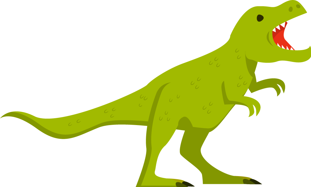 とどろく緑の恐竜のステッカー Tenstickers