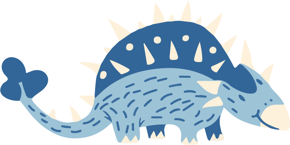 Αυτοκόλλητο με αυθεντικό τριχωτό καμπύλο δεινόσαυρο - TenStickers