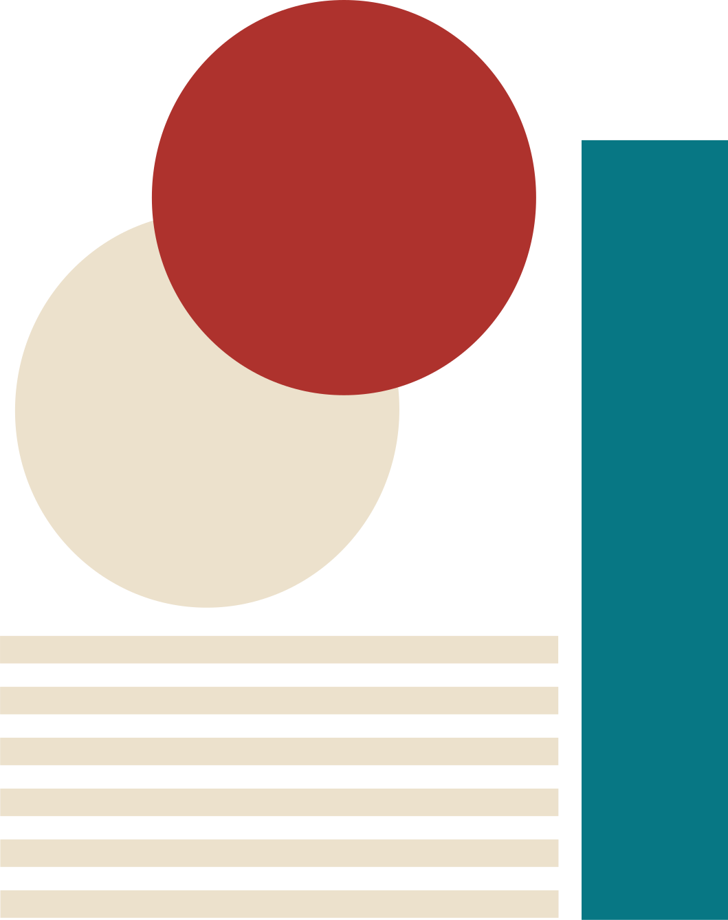 Iki daire soyut sanat duvar sanatı çıkartması - TenStickers