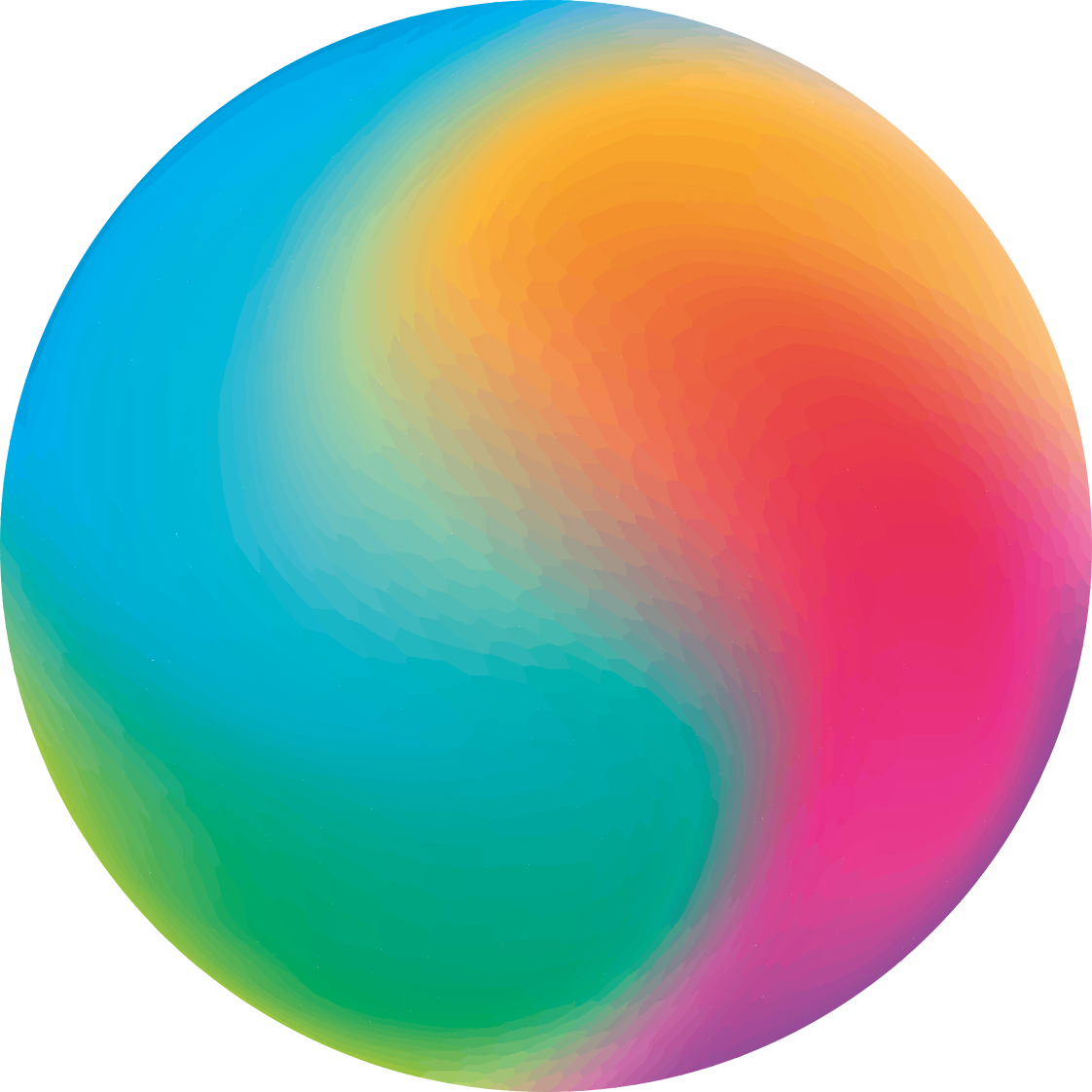 Multicolor cirkel abstrakt kunst væg kunst klistermærker - TenStickers