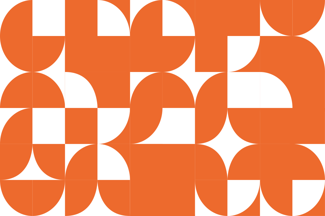 Vinilo para mueble Patrón de arte geométrico círculo naranja - TenVinilo