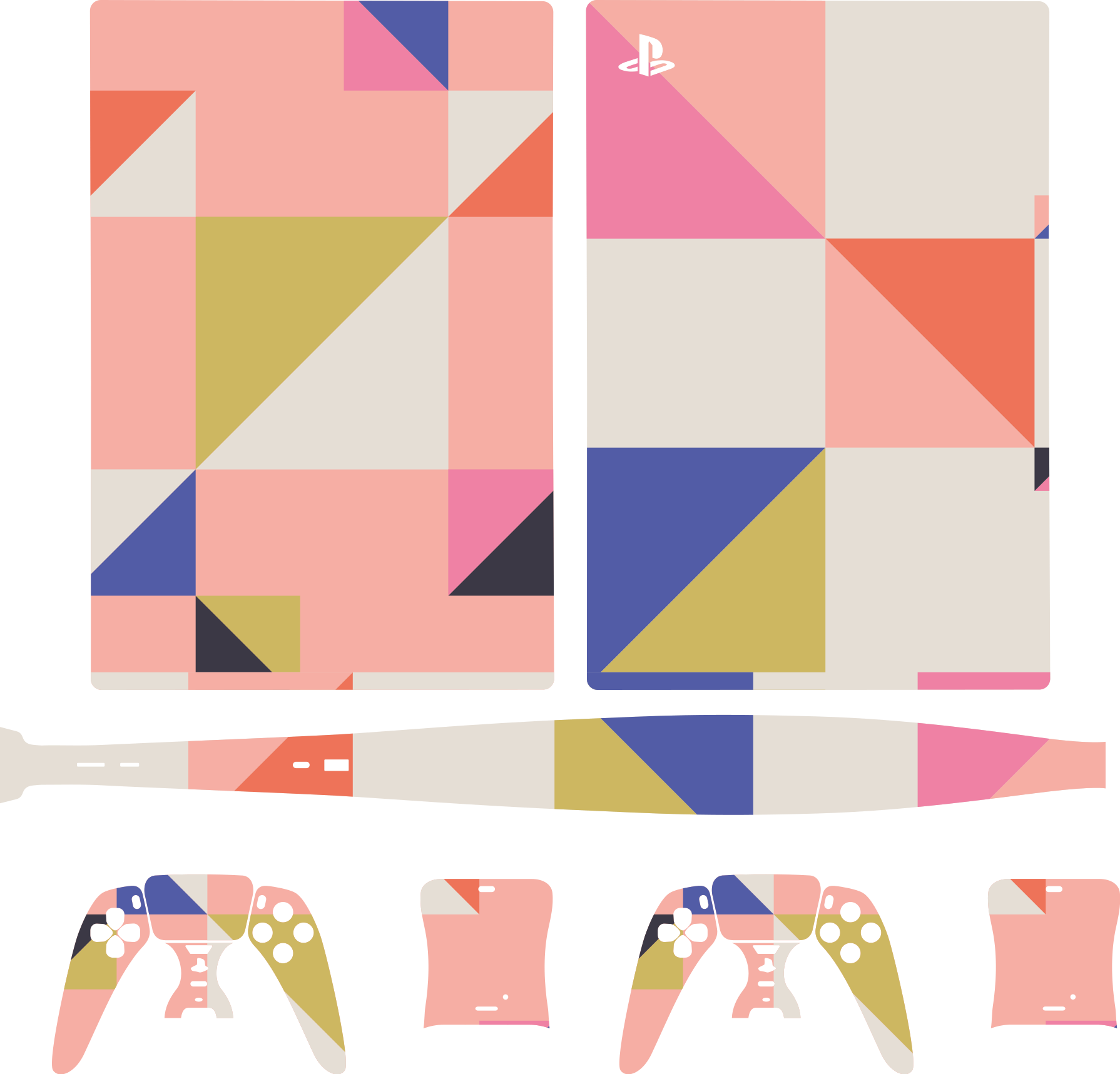 Art geometric pattern PS5 stickers - TenStickers