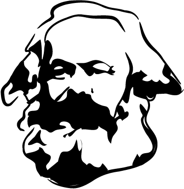 Tenstickers Karl Marx Portret Sticker tenstickers kopen in de aanbieding