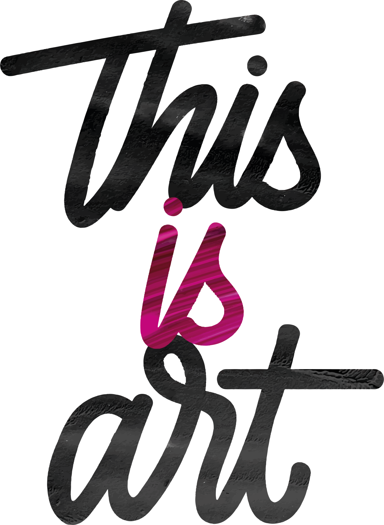 Ez a művészi rózsaszín és fekete matrica - TenStickers