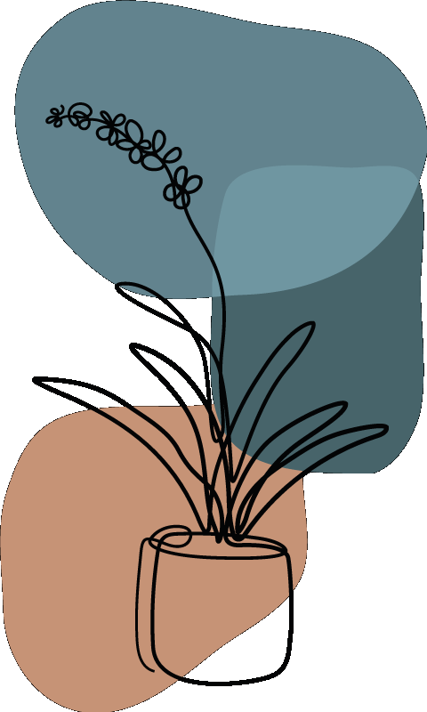 Amazing minimalist orchids flower sticker - TenStickers