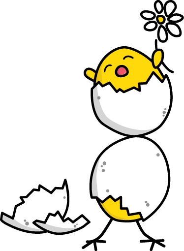 Vinilo infantil pollitos equilibristas - TenVinilo