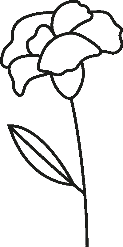 Daisy flower modern line art t-shirt - TenStickers