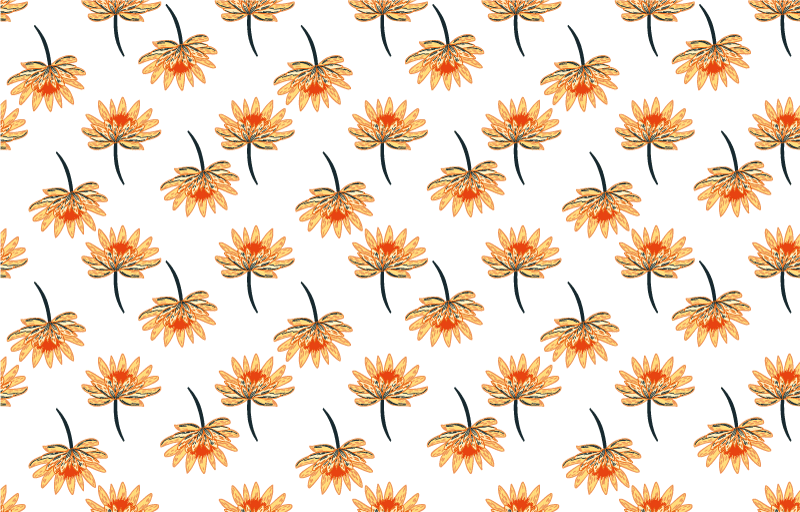 Laptop sticker Patroon met eenvoudige madeliefjebloem - TenStickers