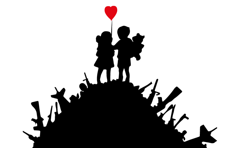 Sticker ordinateur portable fille et garçon Bansky - TenStickers