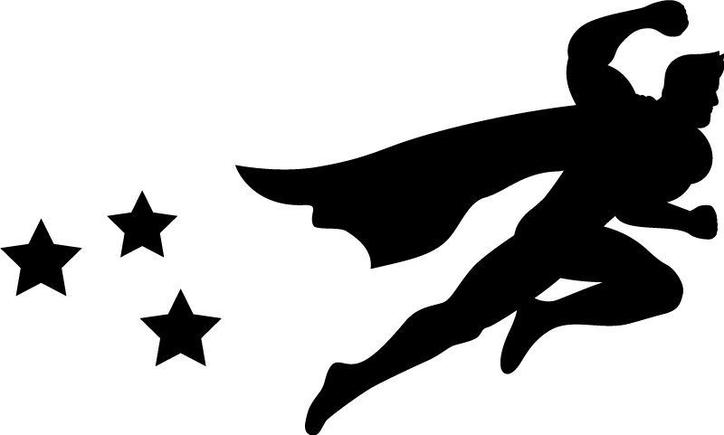 Vinilo para portátiles Increíble diseño de superhéroe monocolor - TenVinilo