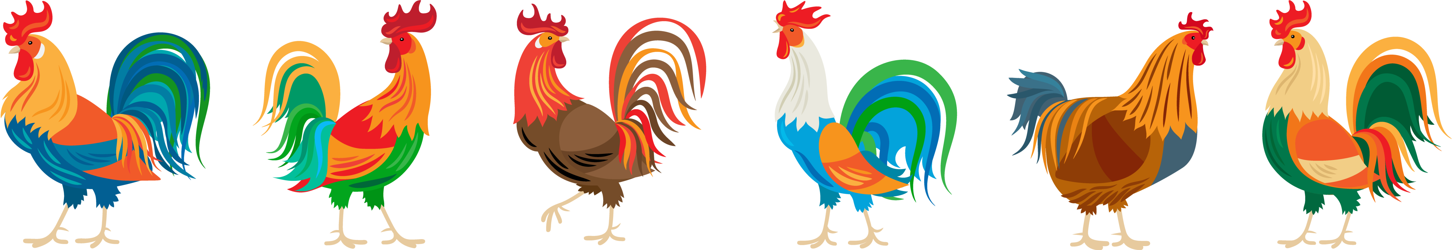 Cenefa adhesiva Patrón de gallos realistas - TenVinilo