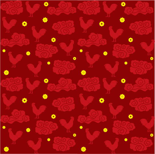 αυτοκόλλητο κοτόπουλο μοτίβο κινεζικού στυλ επίπλων - TenStickers