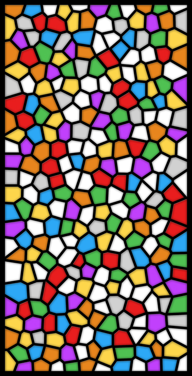 Sticker fenêtre vitrail couleurs - TenStickers