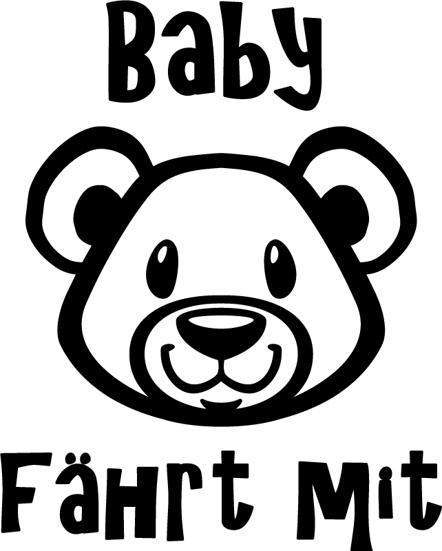 Baby on Board Aufkleber Süßer teddybärdy - TenStickers