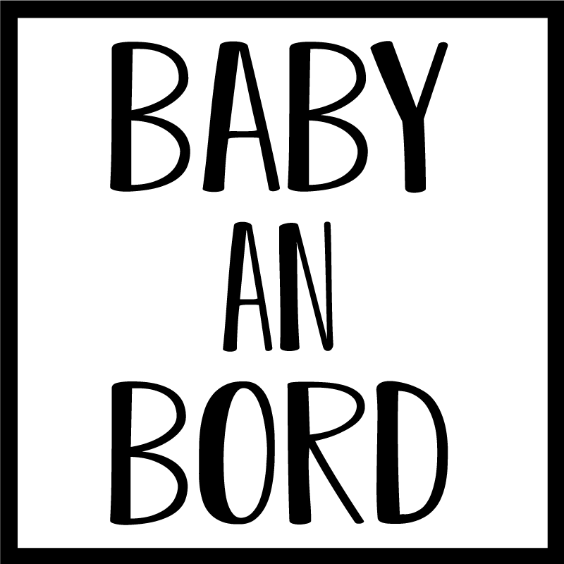Baby on Board Aufkleber Einfarbiges minimalistisches zeichen - TenStickers