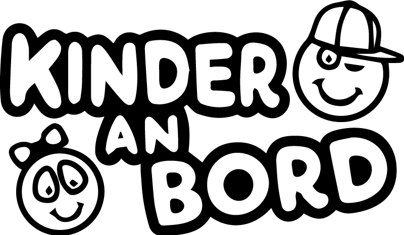 Baby on Board Aufkleber Einfarbige glückliche kinderzeichnung - TenStickers