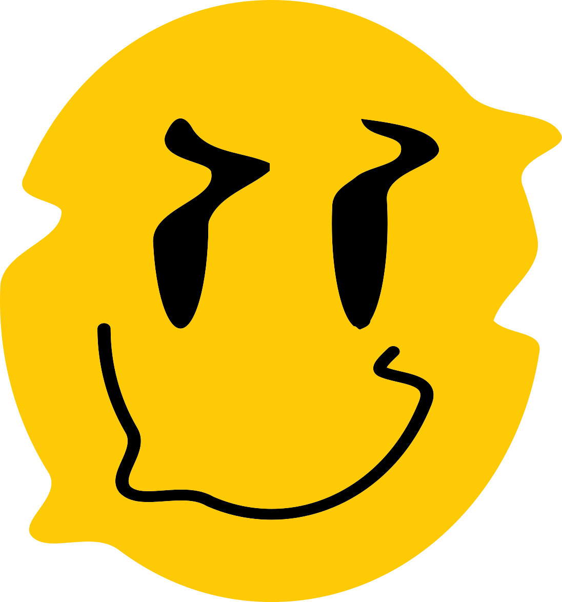 Sárga torz mosolyú laptop bőrök - TenStickers