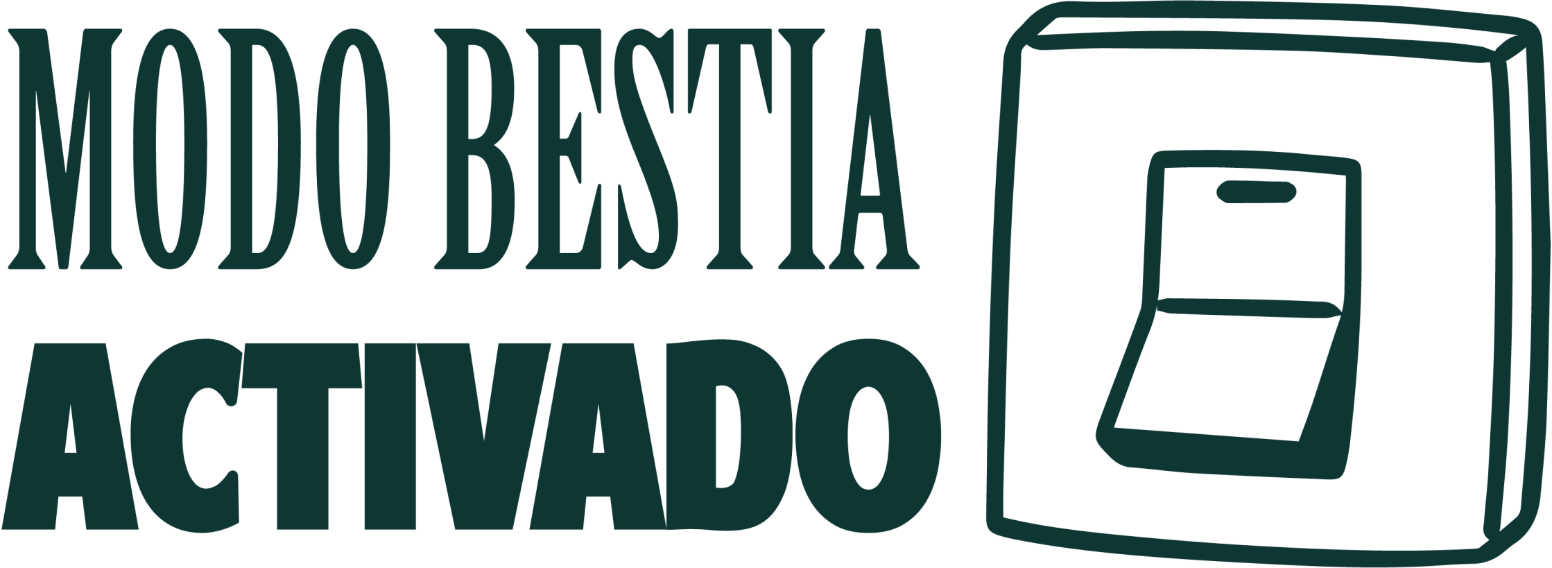 Vinilo Modo bestia en texto monocolor - TenVinilo