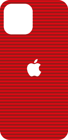 Sticker iPhone Color rojo con rayas - TenVinilo