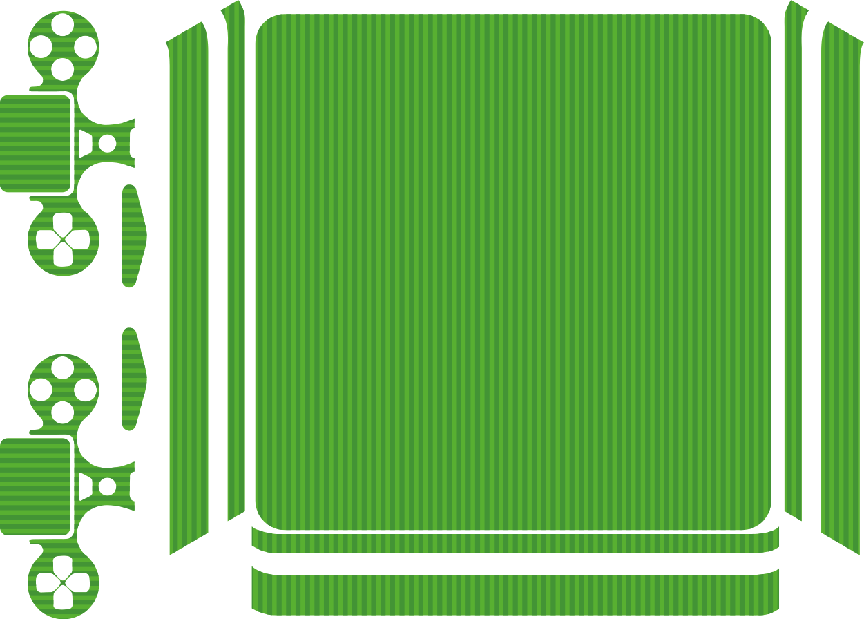 Vinilo PS4 Color verde claro con rayas - TenVinilo