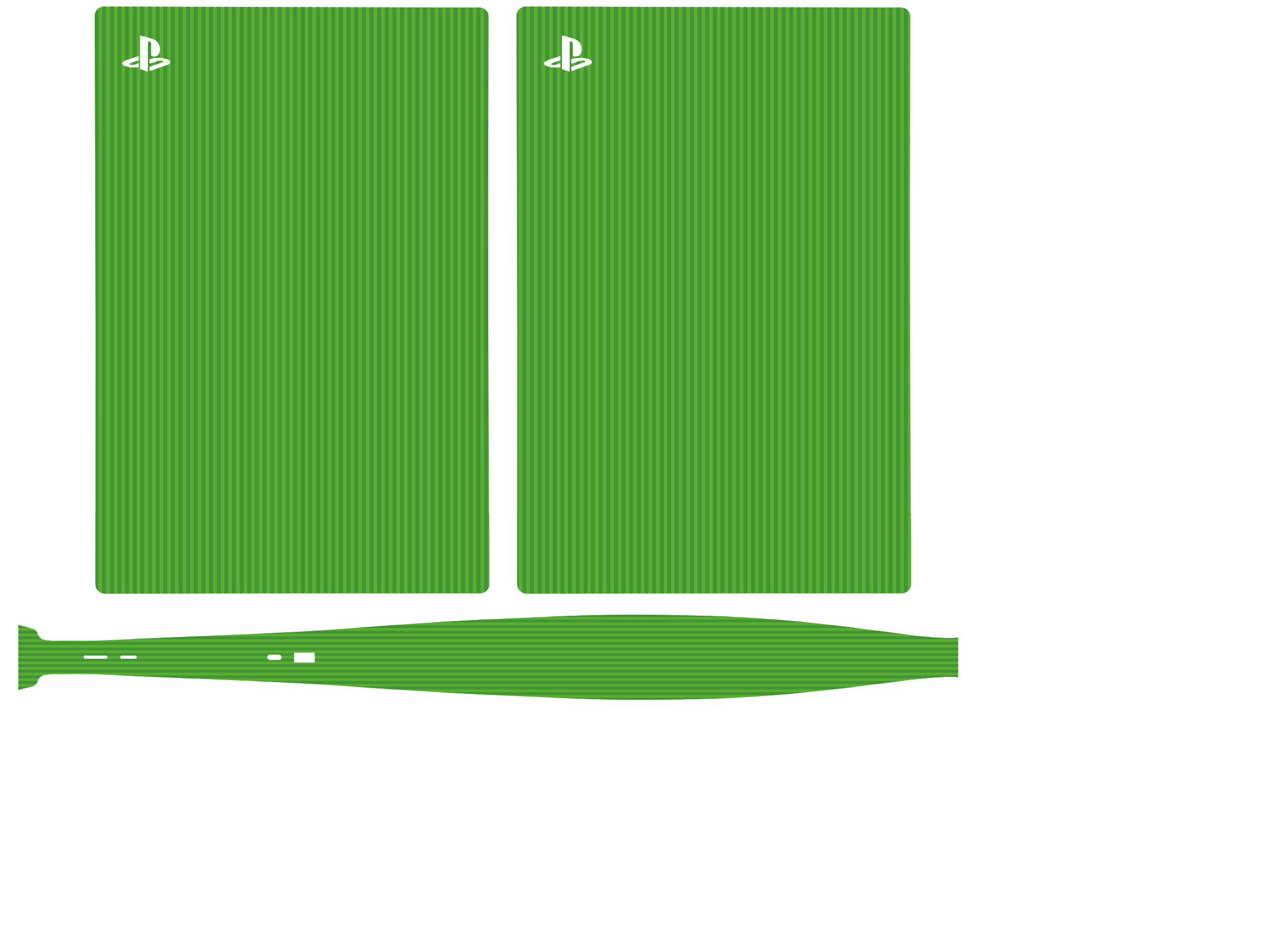 Lys grønn farge med striper skin PS5 - Tenstickers