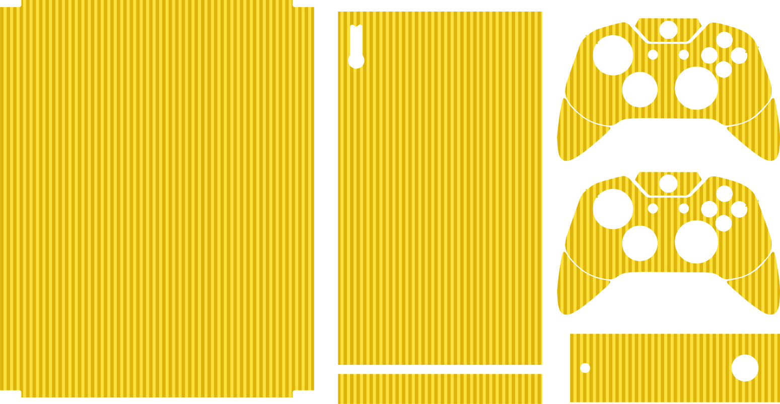 Yellow colour with stripes xbox skin - TenStickers